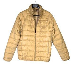 Primark Tan Puffer Jacket Men’s Medium Lightweight Quilted Coat